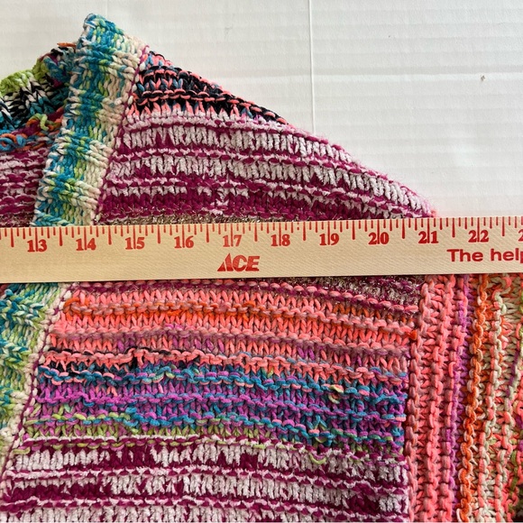 Wild Fable Viral Open Statement Colorful Stripe Knit Cardigan Sweater - Picture 7 of 9